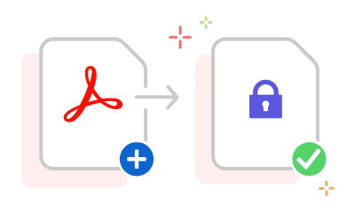 El gráfico muestra una tijera recortando un archivo PDF separándolo en dos partes, ilustrando el proceso de dividir archivos PDF con Adobe.