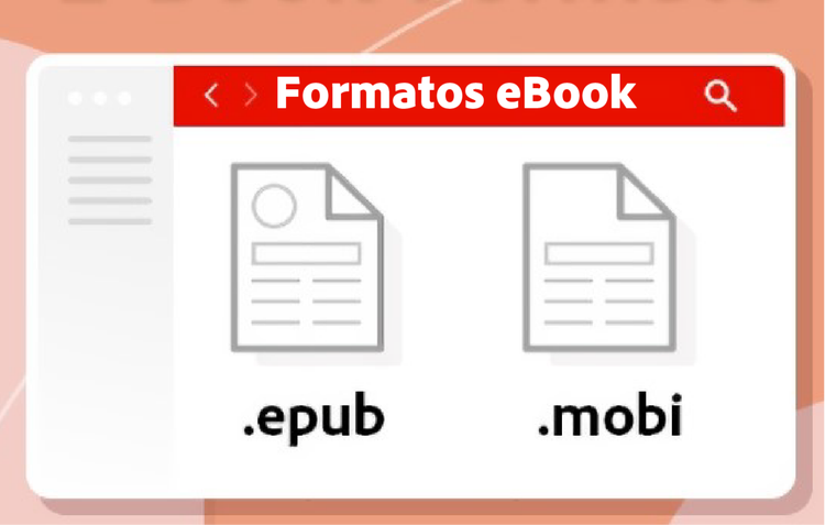 Ilustración de un archivo EPUB y MOBI.