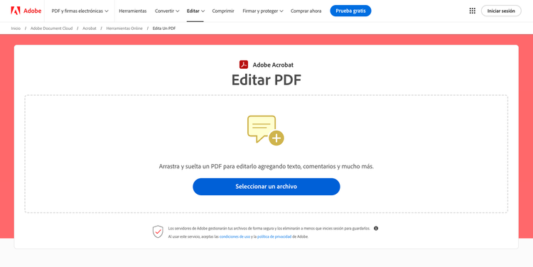 https://www.adobe.com/es/acrobat/online/pdf-editor.html#_blank | La captura de pantalla muestra cómo insertar una imagen a un PDF con Adobe Acrobat.