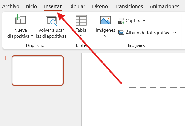 La captura de pantalla muestra la opción Insertar objeto en PowerPoint.