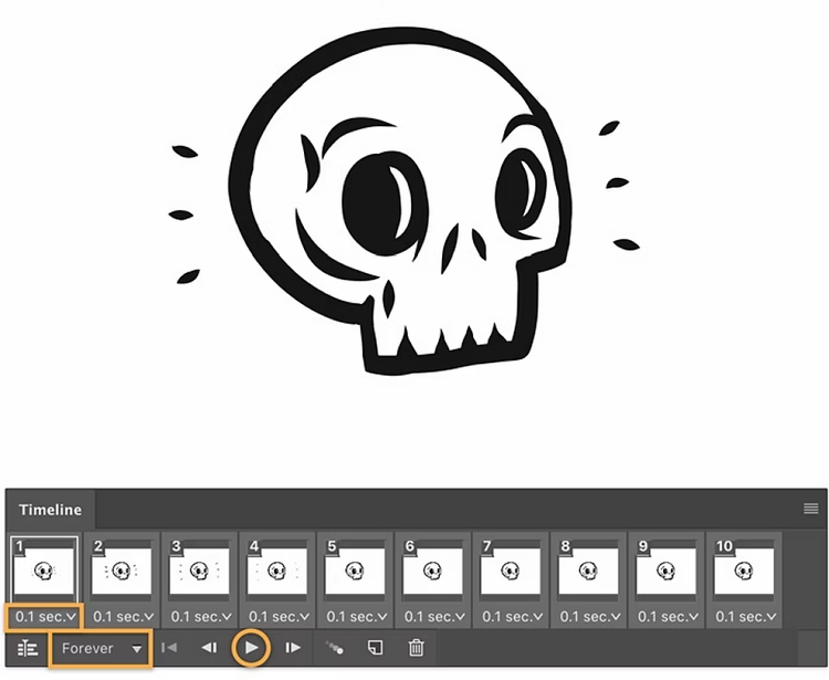 Aplicación para móvil muestra una calavera