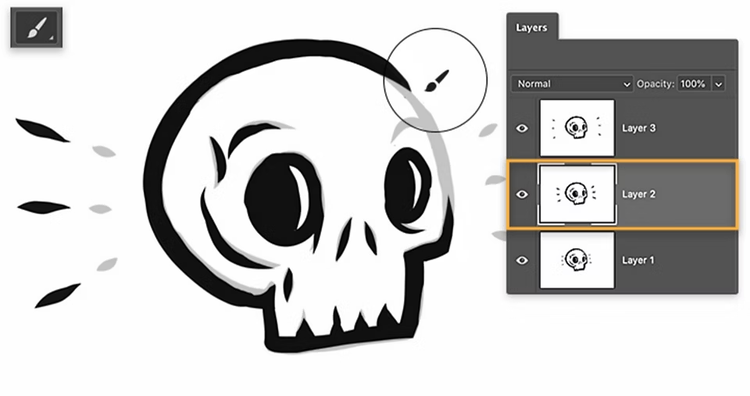 Aplicación para móvil muestra una calavera