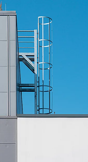 An image of a fire escape ladder