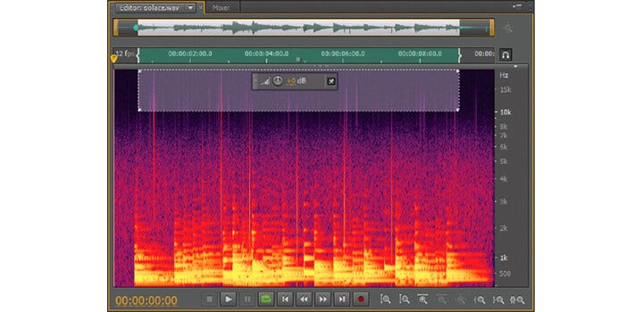 Ajuste de un clip concreto de una pista de audio en un editor de audio digital