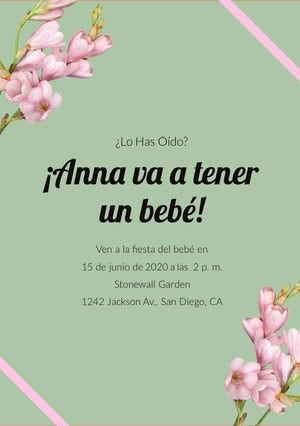 Plantillas de invitaciones para baby shower gratis para editar