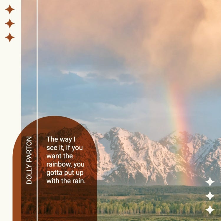 Brown Photographic Rainbow Quote Facebook Ad