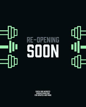 gym reopening instagram portrait COVID-19 Re-opening