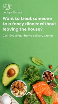 Green Food Delivery Service Instagram Story Ad with Vegetables COVID-19 Re-opening