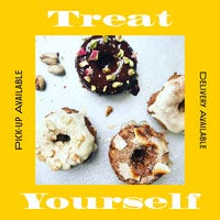 Bright Yellow Donut Photo Food Delivery Service Instagram Square Ad COVID-19 Re-opening