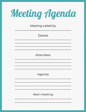 Free Meeting Agenda Templates Adobe Spark