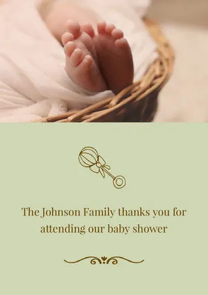 Free Baby Shower Thank You Card Templates Adobe Spark