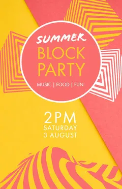 Free Customizable Block Party Flyer Poster Templates Adobe Spark