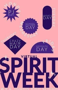 spirit week poster ideas