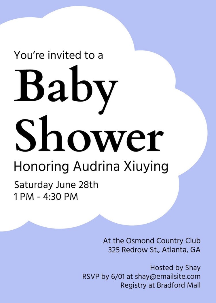 Free Online Baby Shower Invitation Maker | Adobe Express