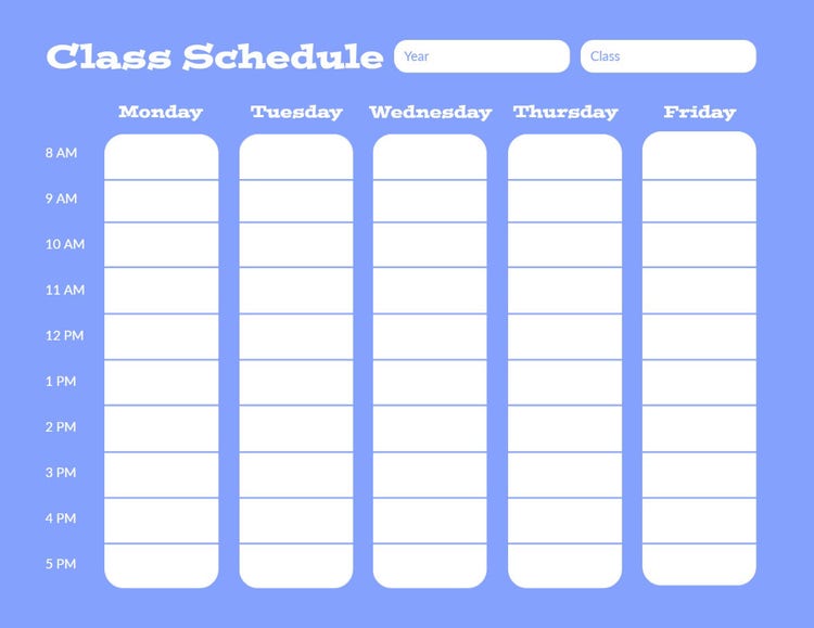 Free Schedule Maker: Create Schedules Online | Adobe Express