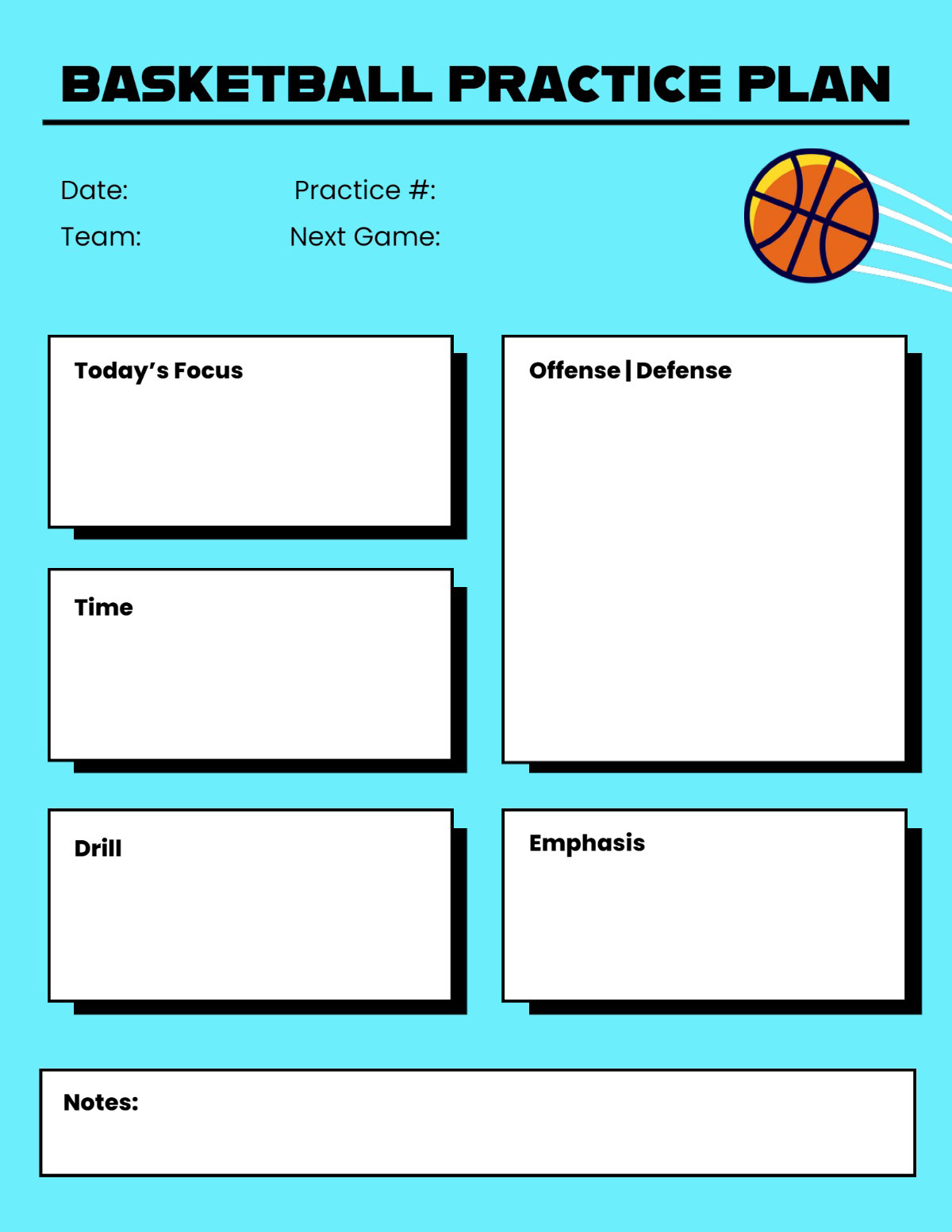 Free Basketball Practice Plan Templates | Adobe Express