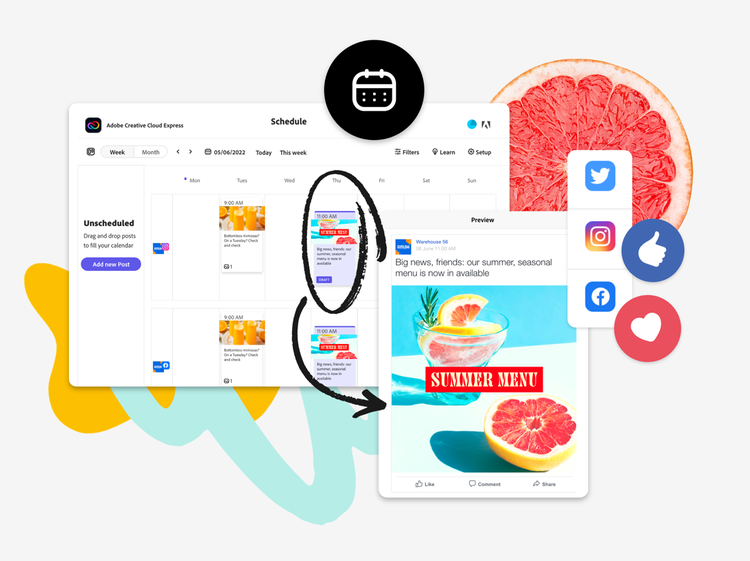 ## 3. Adobe Express Content Scheduler