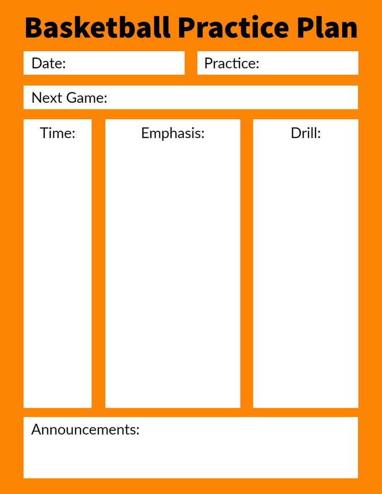 Free Basketball Practice Plan Templates Adobe Express