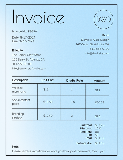 InvoiceWriter - Make-invoice-web