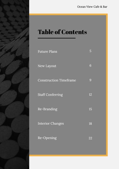 Free Table of Contents Templates | Adobe Express