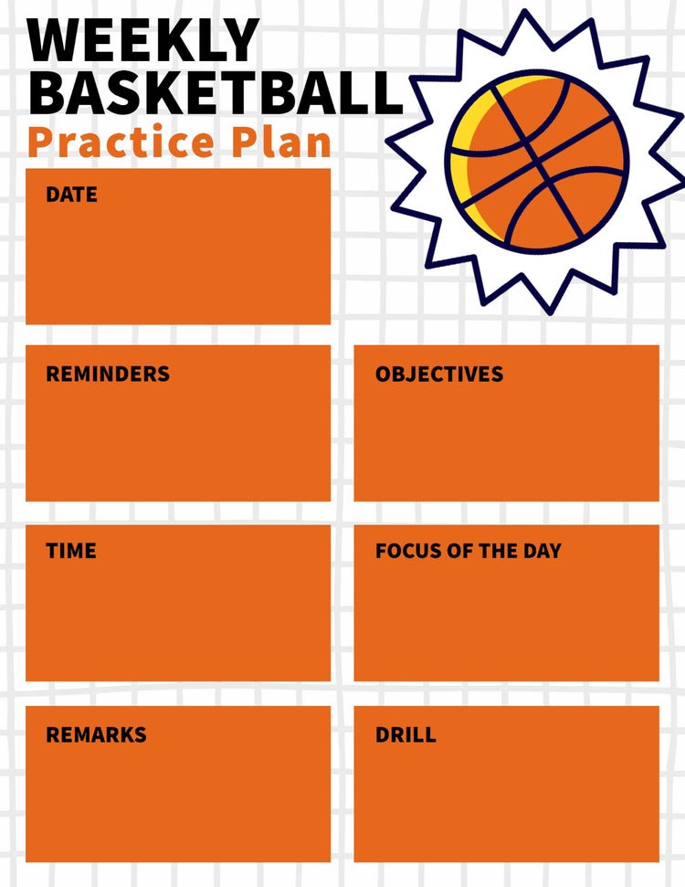 Free Basketball Practice Plan Templates Adobe Express