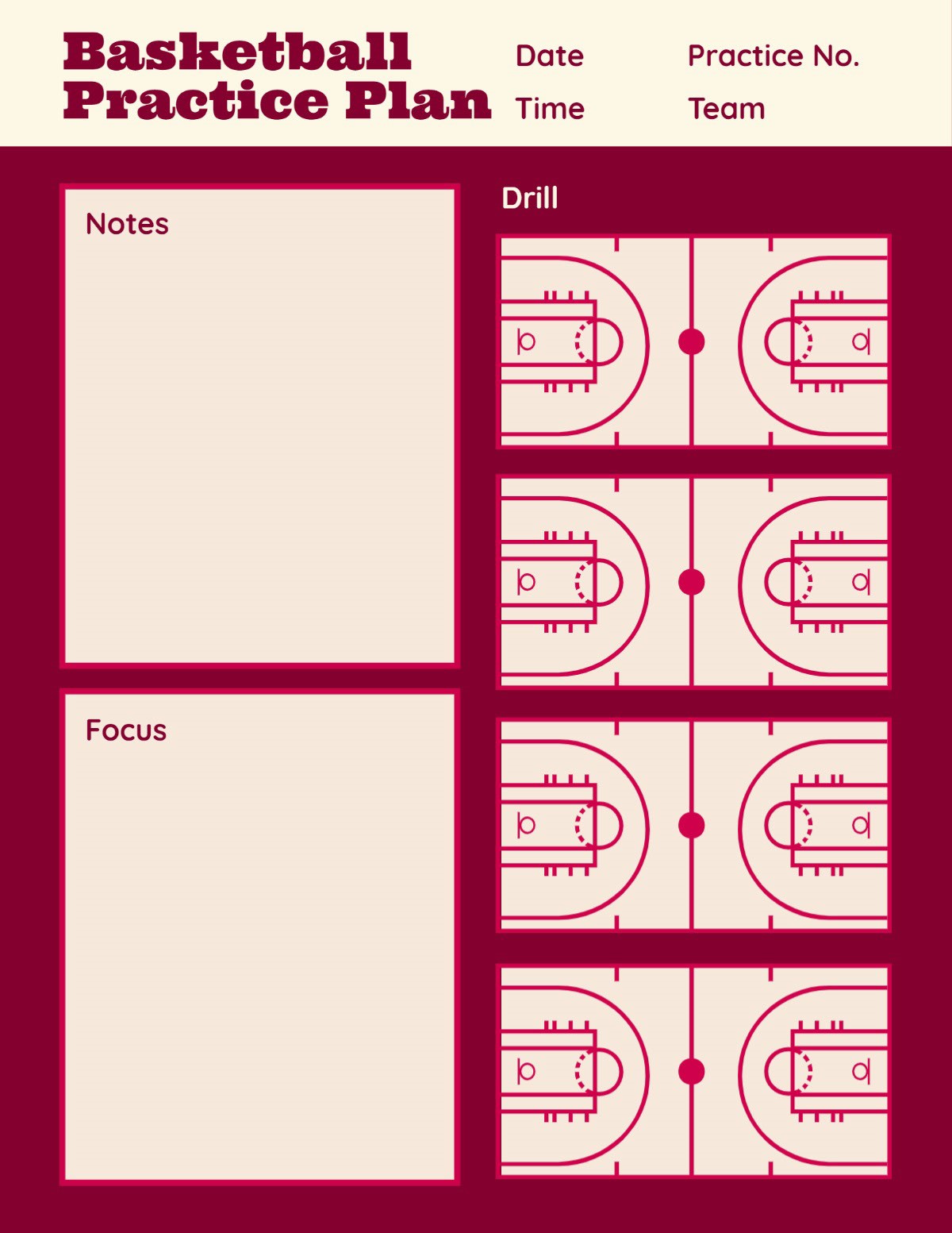 Free Basketball Practice Plan Templates | Adobe Express