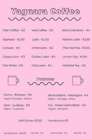 Free Cafe Menu Templates Adobe Express