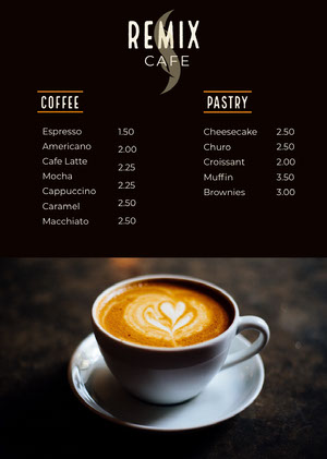 Free Cafe Menu Templates Adobe Creative Cloud Express