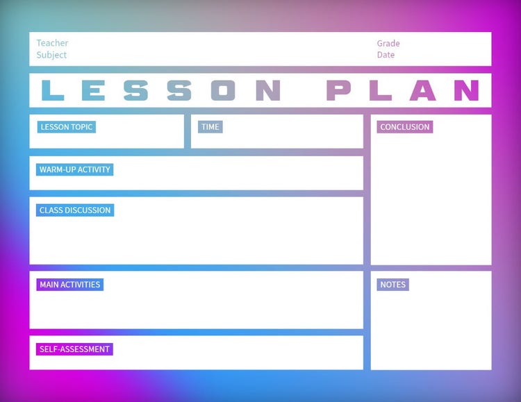 Free Lesson Plan Templates | Adobe Express