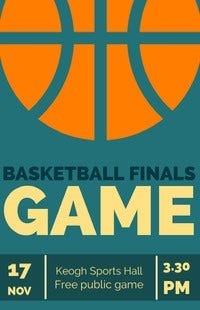 Free Customizable Basketball Poster Creator