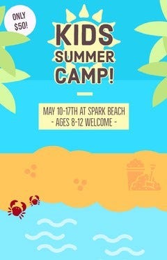 Free Customizable Summer Camp Poster Templates | Adobe Express