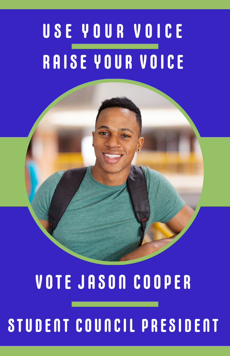 student council campaign poster template