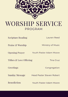 Free Church Service Program Templates | Adobe Express