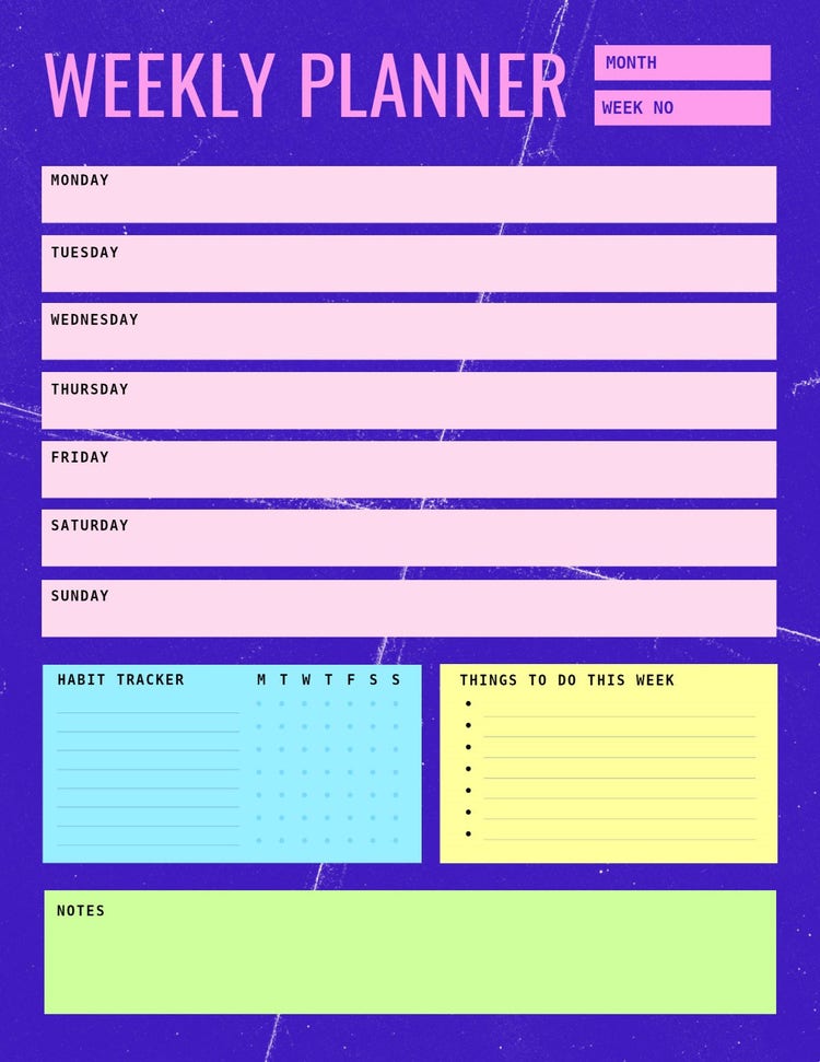 Free Online Custom Weekly Schedule Maker | Adobe Express