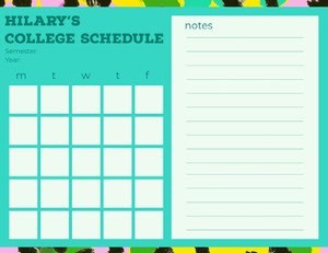 Free Online College Schedule Maker | Adobe Express