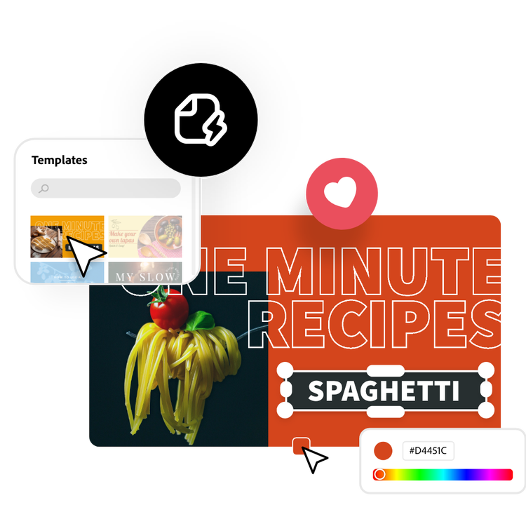 Red YouTube thumbnail for a video about a pasta recipe, overlapped by graphic elements and icons.