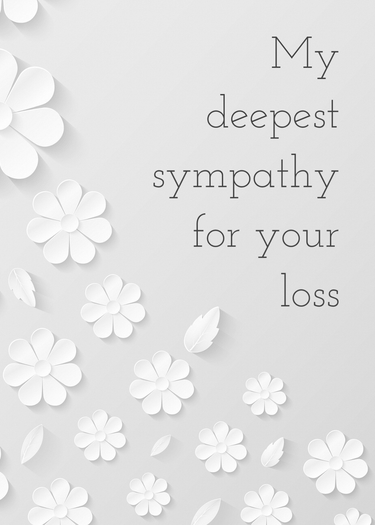 Greeting Cards With deepest sympathy Sympathy card Sorry for your loss ...