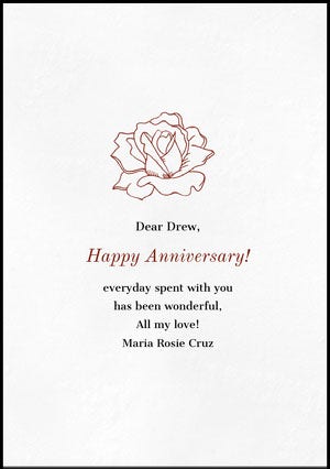 Floral Happy Marriage Anniversary Card with Rose Anniversary Card Messages
