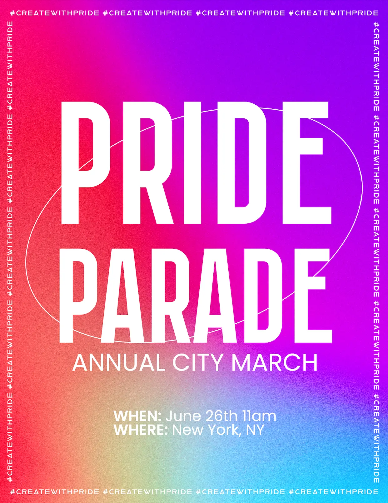 Create with Pride 2022 using our free flyer templates.