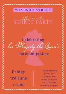 Red and Pink and White Event Party Jubilee A3 Poster Set