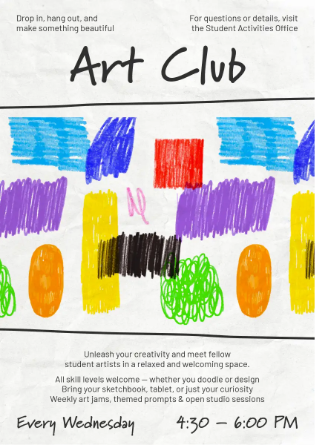 A template for a poster that says