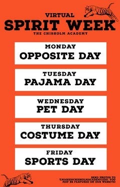 spirit week poster ideas