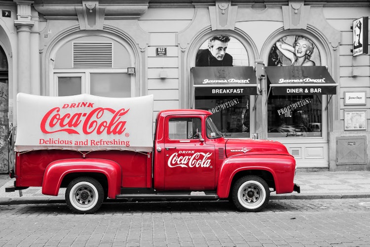 A Coca-Cola truck