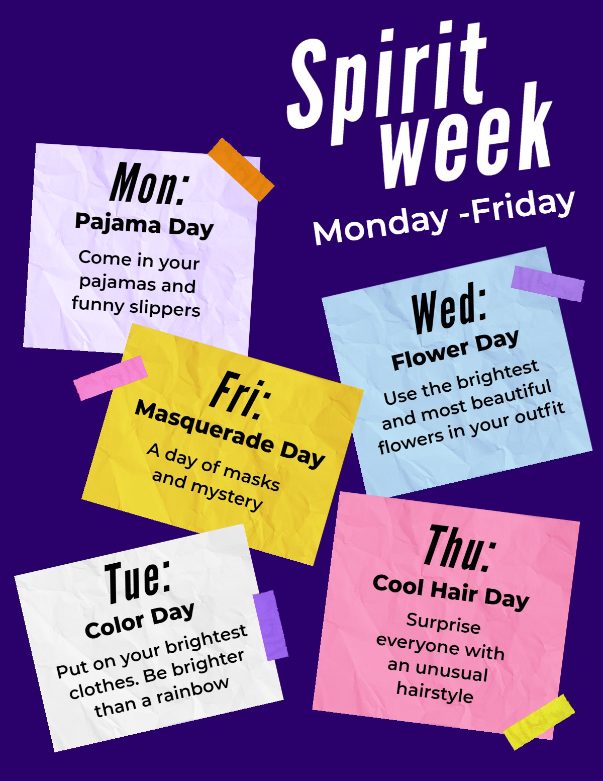 5 Ideas To Make Spirit Week Memorable At Your School