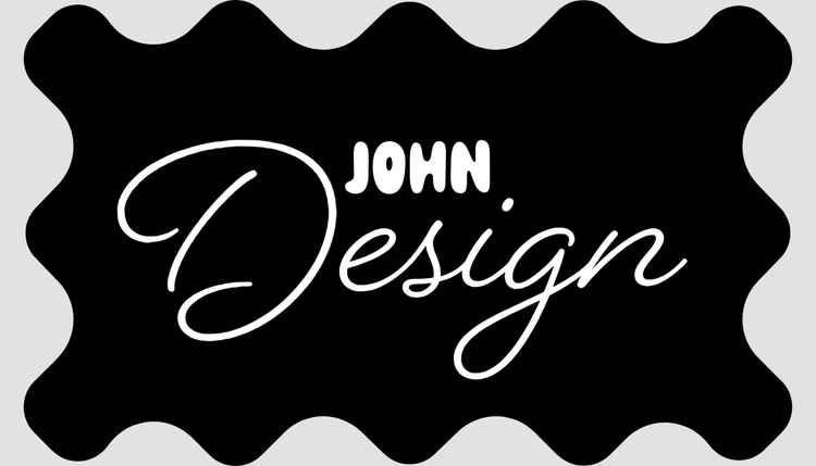 Black and white logo for a designer