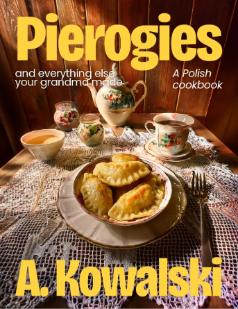 a template for a Polish cookbook cover that says