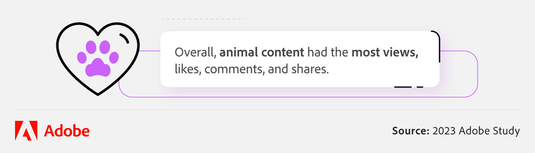 This callout infographic reveals the success of animal TikTok content