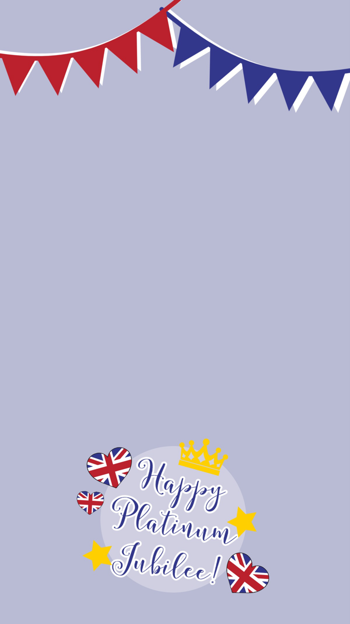 Blue and Red British Jubilee Snapchat Filter