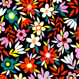 Black and Colorful Flower Pattern Instagram Post Artists Collection: Adobe Spark Stylemakers