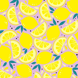 Purple and Yellow Lemon Pattern Instagram Post Artists Collection: Adobe Spark Stylemakers